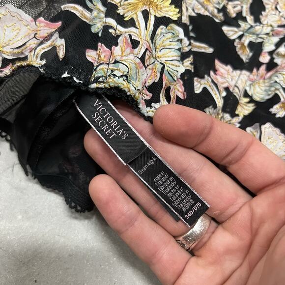 Rare Victoria's Secret Dream Angels Embroidered Unlined Bra Korset 34D Corset - Picture 6 of 8